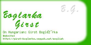 boglarka girst business card